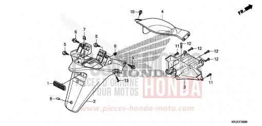GARDE-BOUE ARRIERE FES125AC de 2012